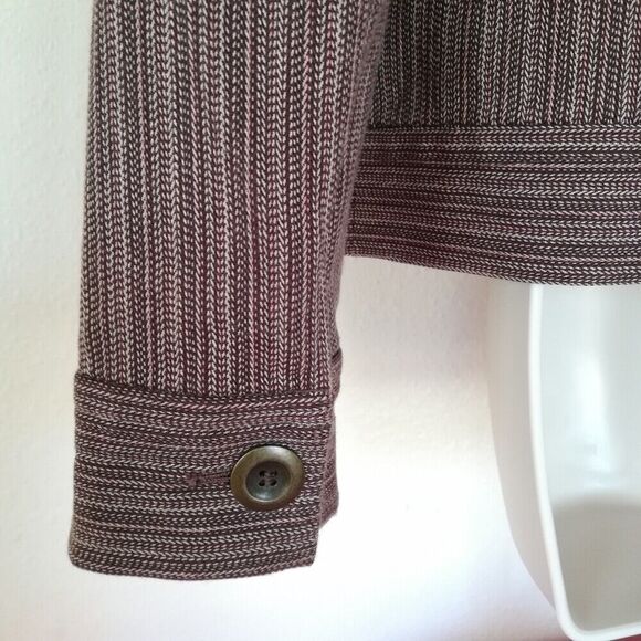 Christopher & Banks Women's Size S Cotton Stretch Brown 2-Button Twill Blazer - Picture 8 of 12